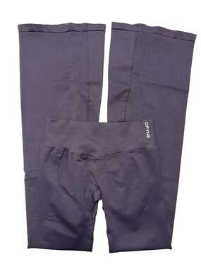 NWOT DFYNE Dynamic Scrunch Purple V-Waist Flare Leggings Size Small (AZ2)